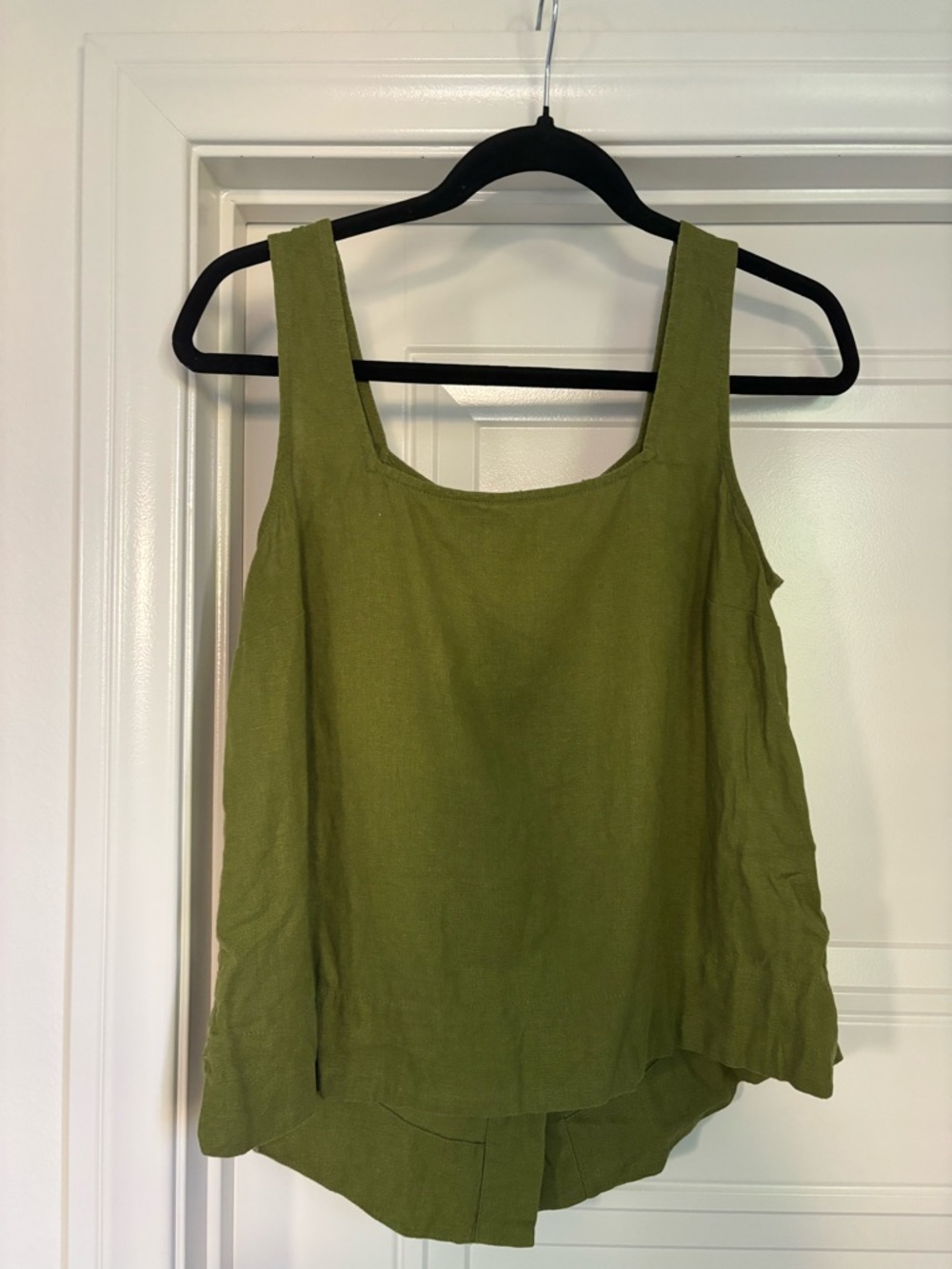 LC Lauren Conrad Olive Tank Top - Linen-Blend Green